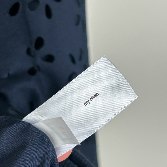 Lane Bryant Plus Size Navy Blue Floral Eyelet Front Zip Bomber Jacket 1X - Picture 8 of 9